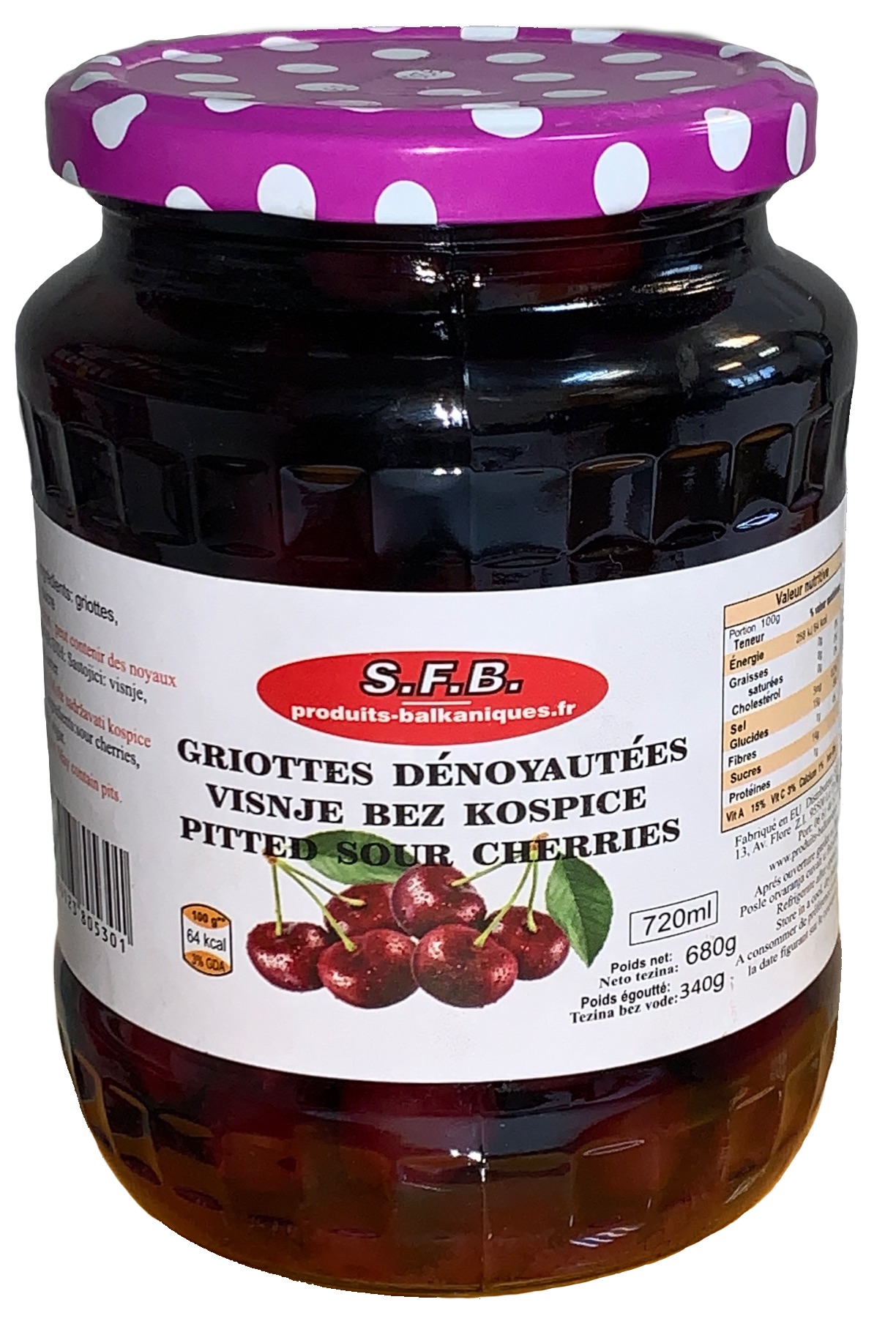 Griotte au sirop 700g SFB